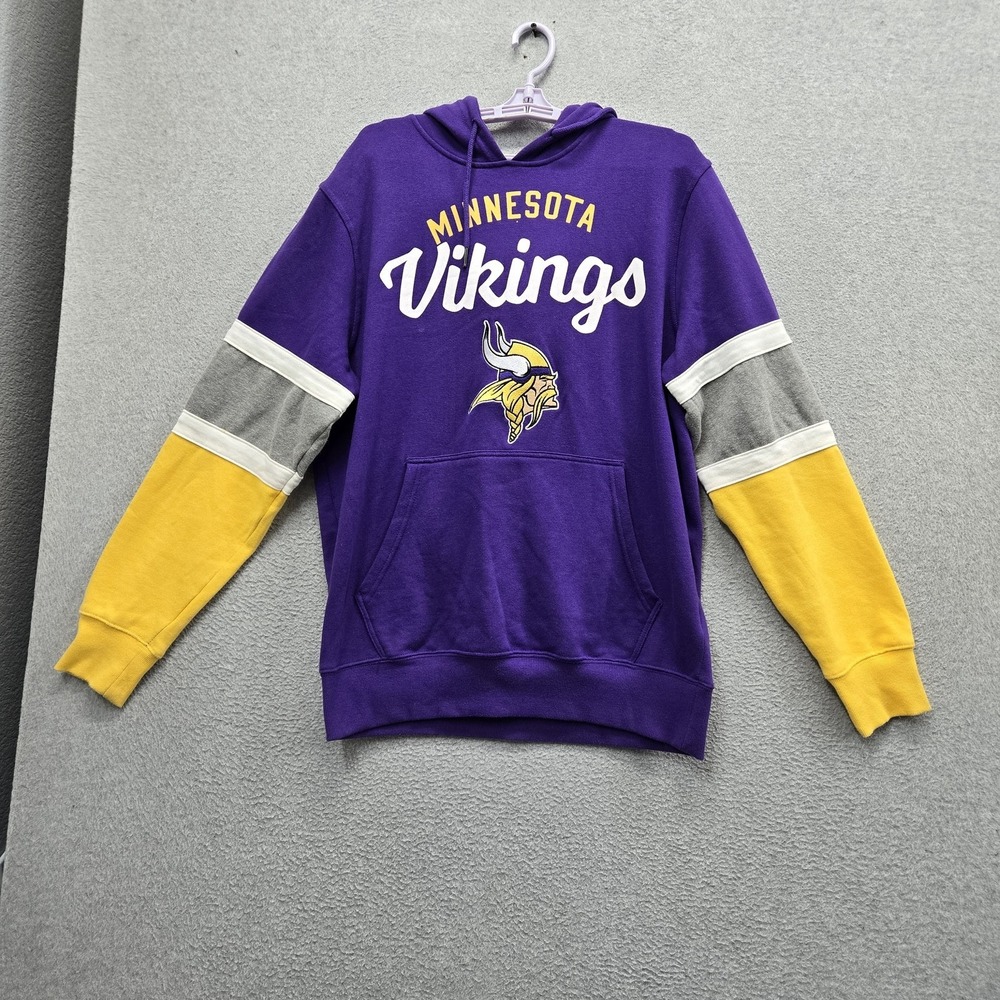 Minnesota Vikings Men Hoodie L/G Purple Embroidered NFL Graphic Fleece Team